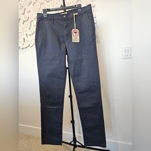 NWT Devil-Dog Luxury Navy Chinos for Men. So Comfortable! Size 34×34